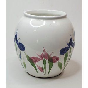 Emerson Creek Pottery Iris Flower Floral Vase Bedford Virginia 5.5"
